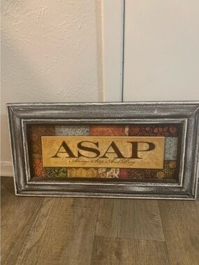 ASAP Framed Wall Art in Multicolor Patchwork